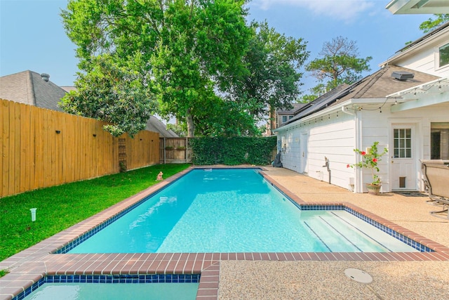602 Rock Cv, Houston, TX 77079 - view of pool with a fenced backyard and a patio