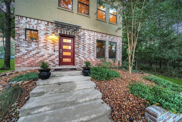 3148 Poe Dr, Montgomery, TX 77356 - property entrance with stucco siding and brick siding