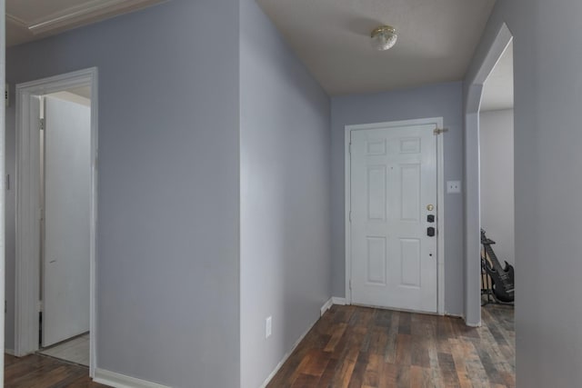 24027 Pinecreek Pt, Spring, TX 77373 - hall featuring wood finished floors and baseboards