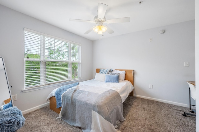 1725 Harvey Mitchell Pkwy S Unit 2433, College Station, TX 77840 - carpeted bedroom with multiple windows, baseboards, and a ceiling fan