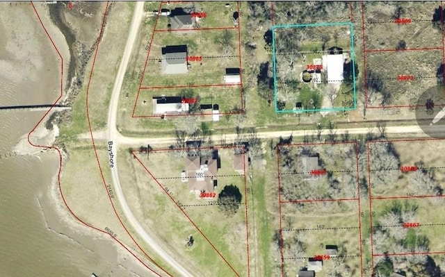 182 Smith Rd, Palacios, TX 77465 - aerial overview of property's location featuring property parcel outlined