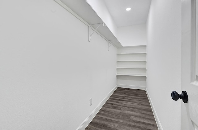 9805 Fabiola Dr, Houston, TX 77075 - spacious closet featuring dark wood-type flooring
