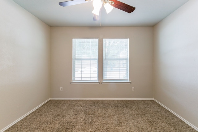 12518 Rosslare Dr, Houston, TX 77066 - carpeted empty room with ceiling fan and baseboards