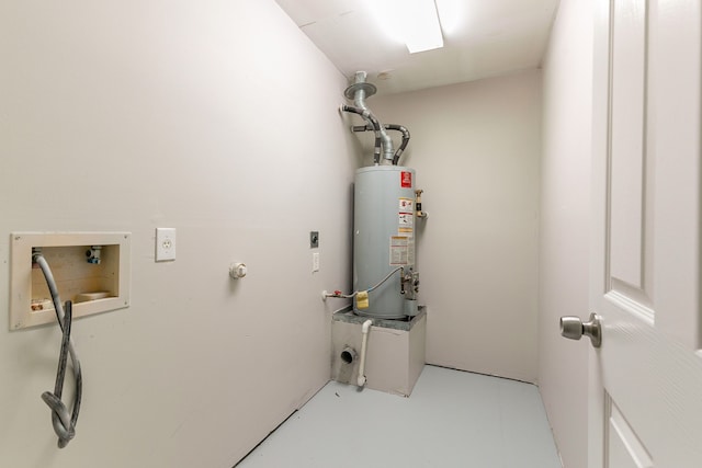 12518 Rosslare Dr, Houston, TX 77066 - laundry area featuring hookup for an electric dryer, water heater, and hookup for a washing machine