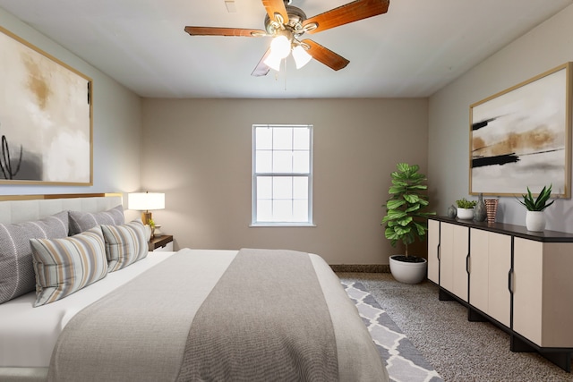 12518 Rosslare Dr, Houston, TX 77066 - carpeted bedroom featuring baseboards and a ceiling fan