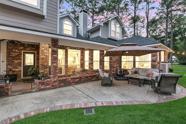 15912 Rosethorn Ct, Cypress, TX 77429 - view of patio with an outdoor hangout area