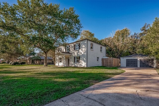 2414 Walnut Bend Ln, Houston, TX 77042 - view of front of property with a detached garage