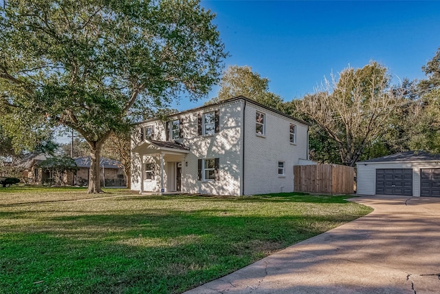 2414 Walnut Bend Ln, Houston, TX 77042 - view of front facade featuring a gate, brick siding, a garage, and an outdoor structure