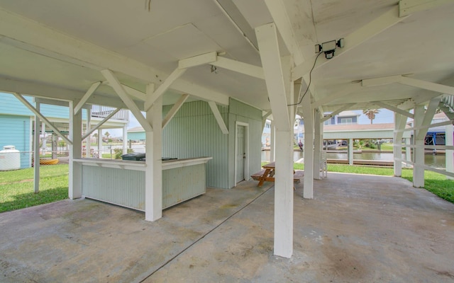 21735 Matagorda Dr, Galveston, TX 77554 - view of patio featuring a water view