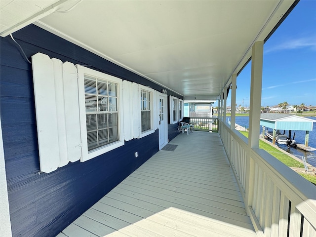 21735 Matagorda Dr, Galveston, TX 77554 - deck with a water view