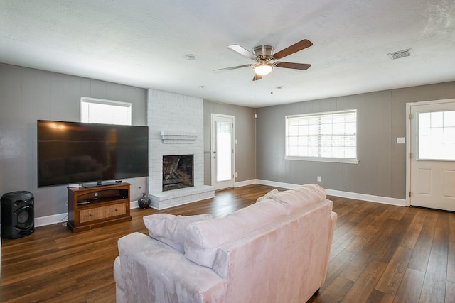 25635 Glen Loch Dr, Spring, TX 77380 - living area with dark wood finished floors and healthy amount of natural light