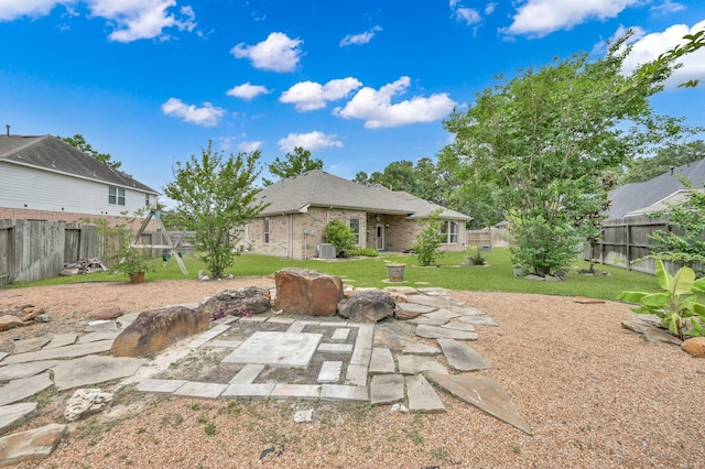 3307 Ellscott Ct, Spring, TX 77386 - view of yard with a patio area and central AC