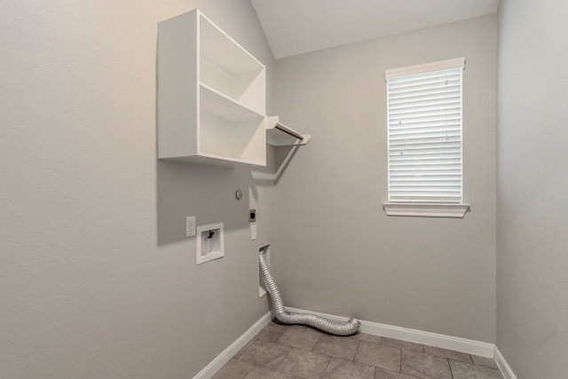 13605 Northline Lake Dr, Houston, TX 77044 - laundry room featuring electric dryer hookup, baseboards, and hookup for a washing machine