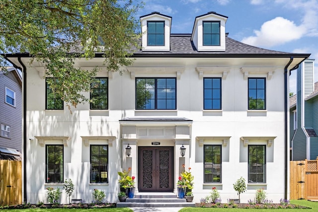 2216 Tangley St, Houston, TX 77005 - view of front facade with a shingled roof and stucco siding