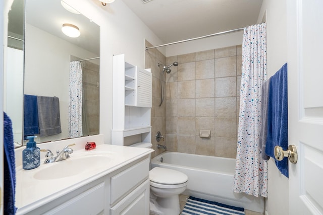 11510 Maple Falls Dr, Tomball, TX 77377 - bathroom with vanity, shower / bath combination with curtain, and toilet