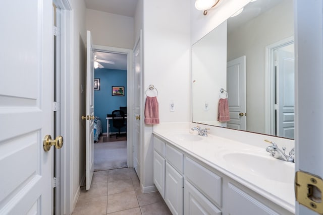 11510 Maple Falls Dr, Tomball, TX 77377 - full bath featuring double vanity and tile patterned flooring