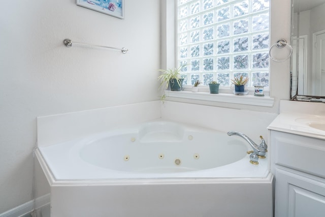 11510 Maple Falls Dr, Tomball, TX 77377 - full bath featuring vanity and a whirlpool tub
