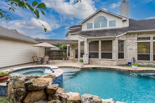 11510 Maple Falls Dr, Tomball, TX 77377 - view of pool with a patio and a pool with connected hot tub