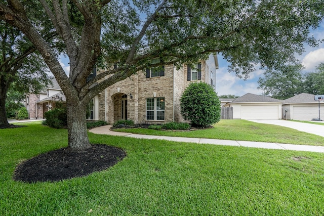 11510 Maple Falls Dr, Tomball, TX 77377 - view of front of home with brick siding and driveway