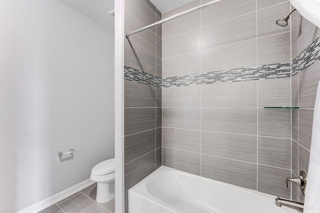 3650 Sage Hollow Dr, Spring, TX 77386 - bathroom featuring toilet, bathing tub / shower combination, and baseboards