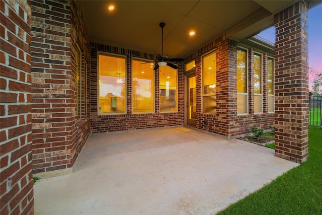 10938 Glenrothers Dr, Richmond, TX 77407 - view of patio featuring a ceiling fan