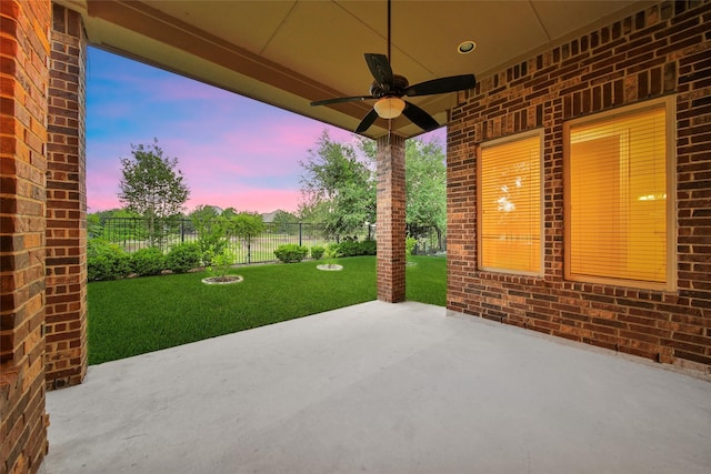10938 Glenrothers Dr, Richmond, TX 77407 - view of patio / terrace with ceiling fan