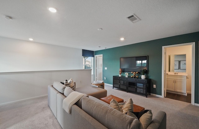 25319 Merino Dr, Magnolia, TX 77355 - living area featuring carpet, recessed lighting, and baseboards