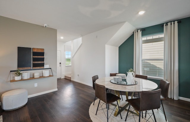 25319 Merino Dr, Magnolia, TX 77355 - dining area featuring wood finished floors, healthy amount of natural light, recessed lighting, and baseboards