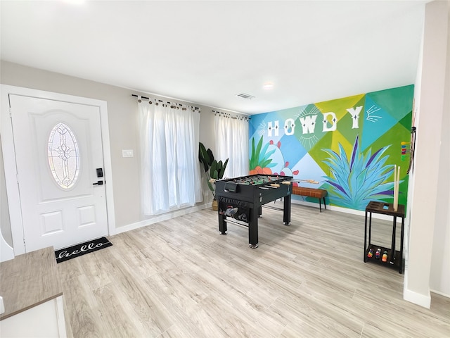 11810 Sagedowne Ln, Houston, TX 77089 - foyer with baseboards and wood finished floors