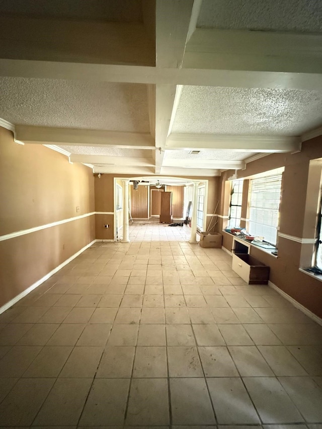 15125 S Dr, Channelview, TX 77530 - basement with a textured ceiling and baseboards