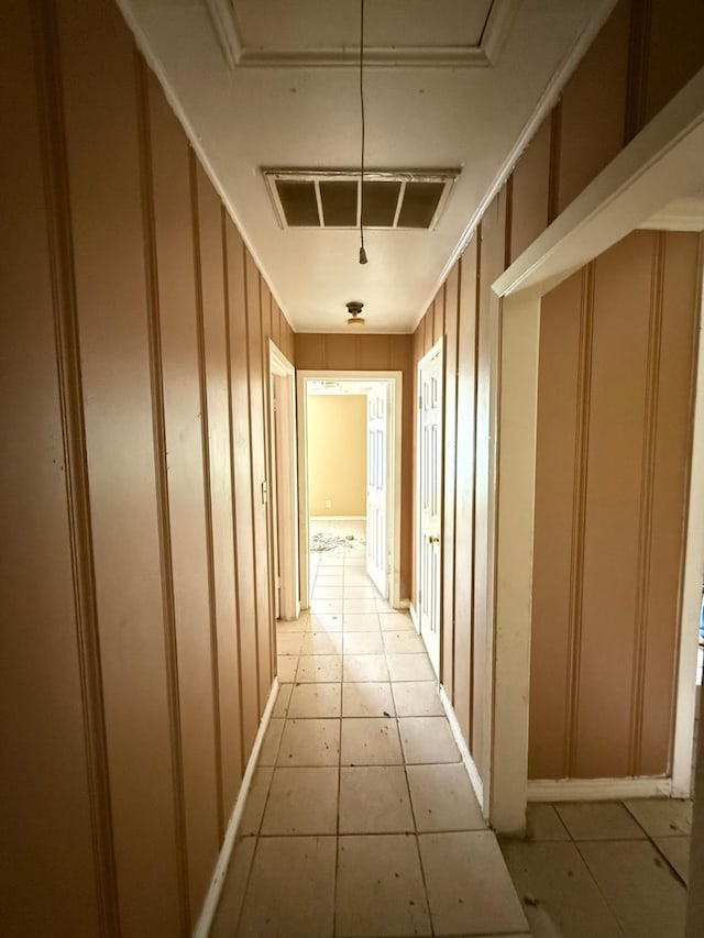 15125 S Dr, Channelview, TX 77530 - hallway with attic access and a decorative wall