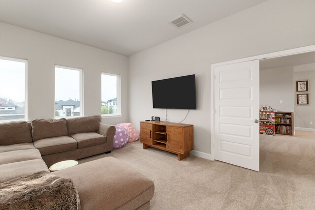 1918 Longcroft Ln, Katy, TX 77493 - living room with light colored carpet and baseboards