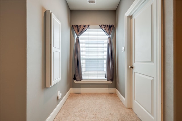 2915 Pease St, Houston, TX 77003 - hall featuring healthy amount of natural light, baseboards, and carpet