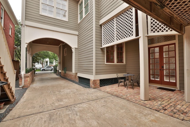 1132 Oxford St, Houston, TX 77008 - view of patio featuring french doors