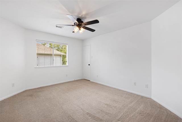 3901 Kimberly Dr, Pearland, TX 77581 - unfurnished room with light carpet, ceiling fan, and baseboards