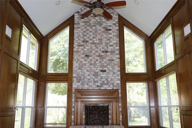 3003 Roseheath Ln, Houston, TX 77073 - living room with a ceiling fan and high vaulted ceiling
