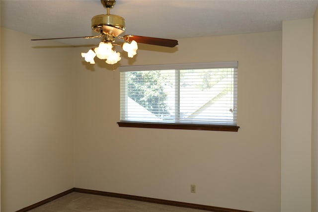 3003 Roseheath Ln, Houston, TX 77073 - empty room featuring a ceiling fan, baseboards, and a textured ceiling