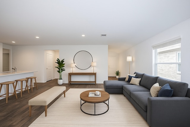 5126 Ternberry Forest Ln, Katy, TX 77449 - living room with wood finished floors, recessed lighting, and baseboards