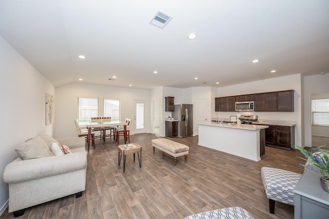 5126 Ternberry Forest Ln, Katy, TX 77449 - living room with recessed lighting, wood finished floors, and baseboards