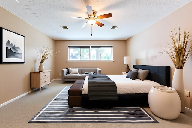 518 Lorie Ln, Pasadena, TX 77586 - carpeted bedroom featuring baseboards and a ceiling fan