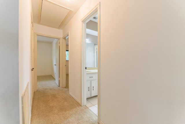 518 Lorie Ln, Pasadena, TX 77586 - corridor with light carpet