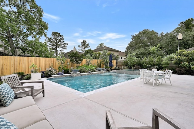 1405 Blueberry Ln, Friendswood, TX 77546 - view of pool with a patio and a fenced backyard