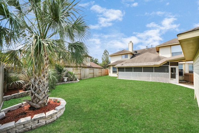 20902 Montana Bend Ln, Cypress, TX 77433 - view of yard featuring a sunroom