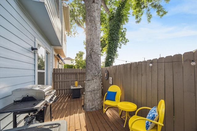 1115 E 27th St, Houston, TX 77009 - wooden deck with area for grilling