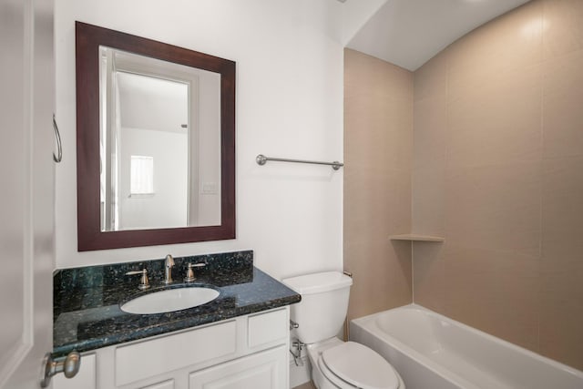 1217 E 28th St, Houston, TX 77009 - full bathroom with vanity, toilet, and bathtub / shower combination
