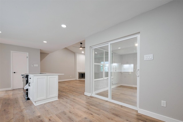 10260 Field Stone, Houston, TX 77041 - empty room with ceiling fan, light wood-style floors, baseboards, and recessed lighting