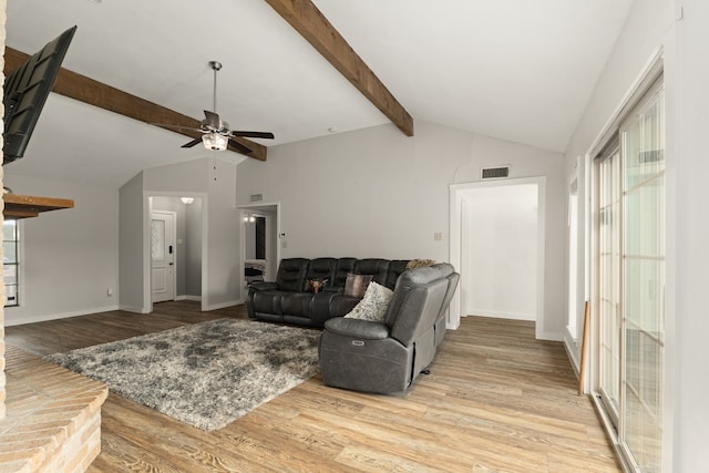 402 Teakwood Dr, Victoria, TX 77901 - living room with wood finished floors, ceiling fan, plenty of natural light, and baseboards