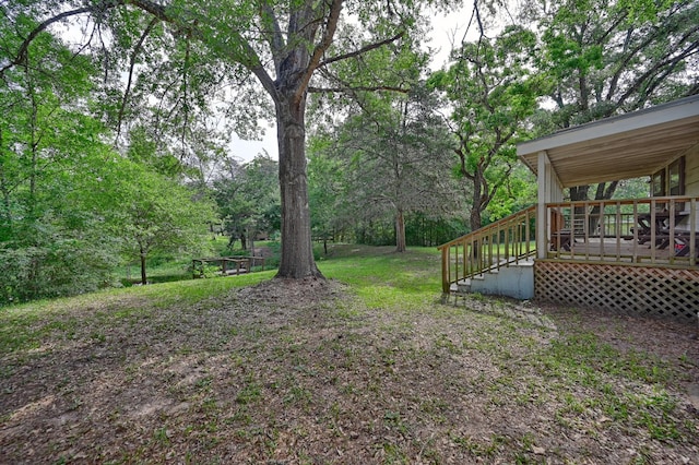 11200 Leisure Rd, Brenham, TX 77833 - view of yard with a wooden deck