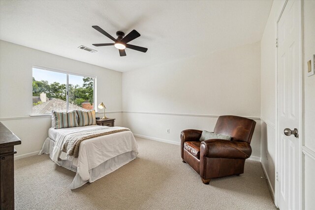 1318 N Gabriel River Cir, Sugar Land, TX 77478 - bedroom with baseboards, carpet, and a ceiling fan