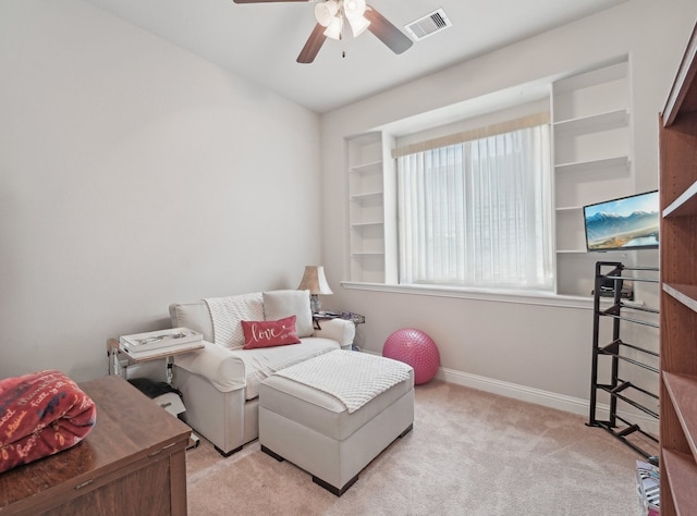 10029 Red Beadtree Pl, Conroe, TX 77385 - carpeted bedroom with baseboards and a ceiling fan